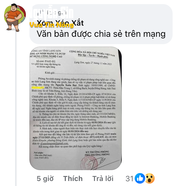 Theo một số thông tin rò rỉ trên mạng thì đao phủ trong vụ 88 trang đã bị chụp gáy (chưa xác thực)