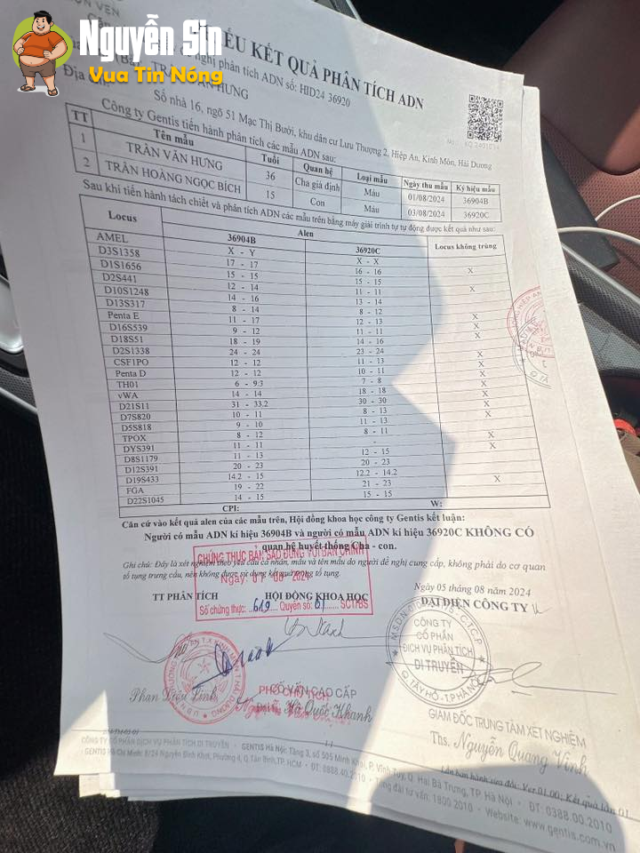 CÓ 2 CON CHUNG CÀNG LỚN CÀNG KHÔNG GIỐNG BỐ :